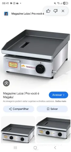 Chapa tedesco 1 queimador