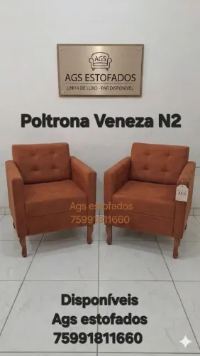 Poltronas Veneza 02 AGS ESTOFADOS.