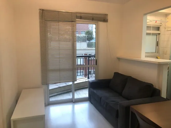 Apartamento para locação na Vila Nova Conceição, São Paulo-SP: 1 quarto, 1 banheiro, 1 vag