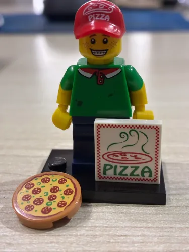 Lego Minifigure Delivery Pizza Guy