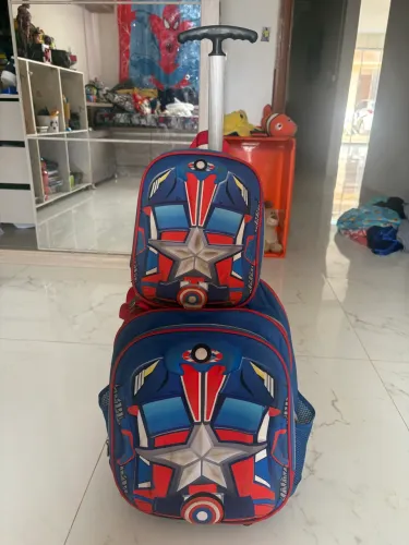 MOCHILA DE RODINHA INFANTIL COM LANCHEIRA