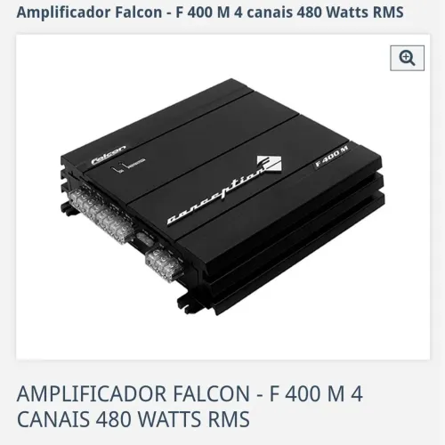 Amplificador falcon 4 canais 