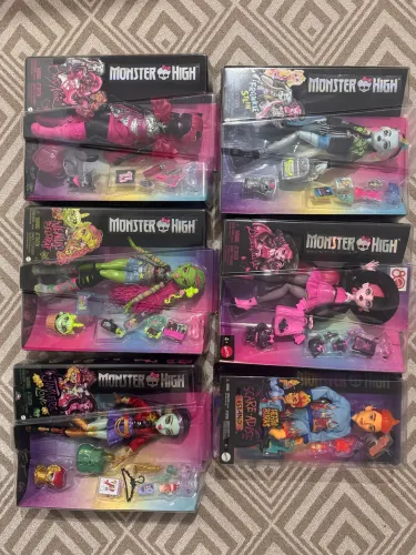 lote com 6 bonecas monster high g3