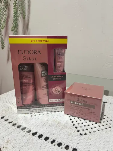 Kit Siáge Eudora Nutri Rosé + Máscara de Reparação 250g