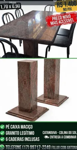 Mesa Granito + pe caixa