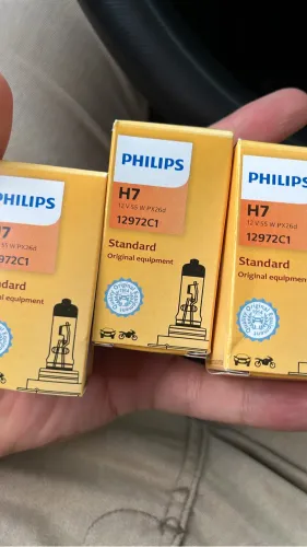 Lâmpada Automotiva Farol Baixo aH7 Philips 12V 55W Original 12972C1 - Iluminação Forte