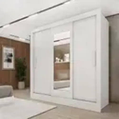 Guarda Roupa Neve 2m10 Com 3 Portas e Espelho