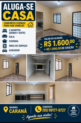 Aluga -se casa no bairro Caranã