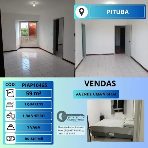 APARTAMENTO 1 QUARTO NA PITUBA