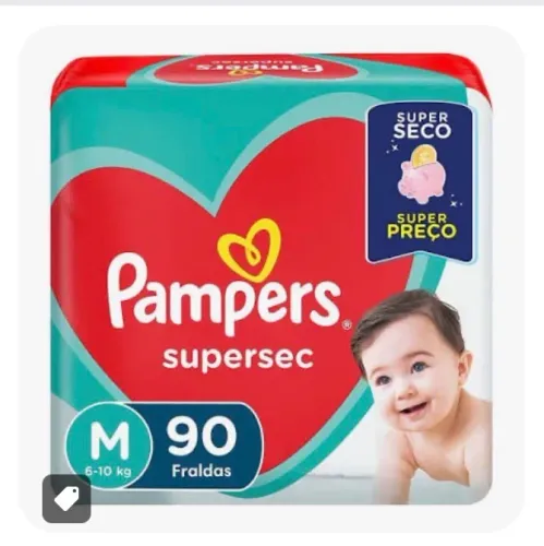 Fralda Pampers super sec tamanho M