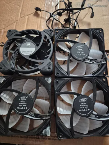 Kit 4 fan coolers 120mm rgb cougar deepcool