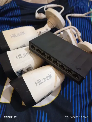 KIT CFTV - 3 Câmeras IP HiLook + Switch Gigabit TP-Link