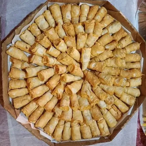 Salgados coxinha e canudinho