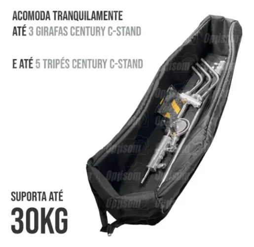 Bolsa para Tripé Optisom 150cm Acolchoada Nylon Preto 30kg