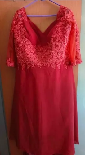 Vestido longo de festa importado, tamanho 48, cor bordô
