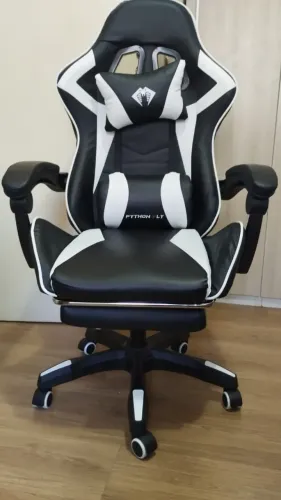 Cadeira Ergonomica Gamer, 1 MÊS DE USO/Branco/com Apoio para os Pés- RETIRAR EM BARUERI-SP