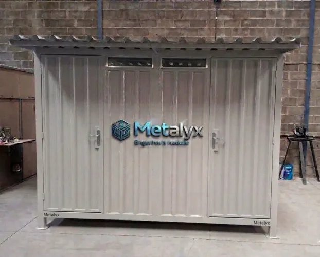 Banheiro Modular Duplo Metalyx - Alta Resistência e Mobilidade