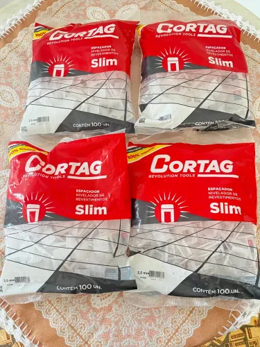 Espaçador Nivelador 2,0mm CORTAG KIT 4 100 Unidades
