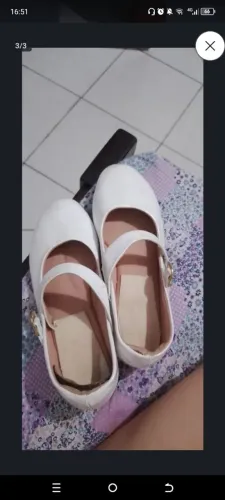 Sapatilha Mary Jane Branca Verniz