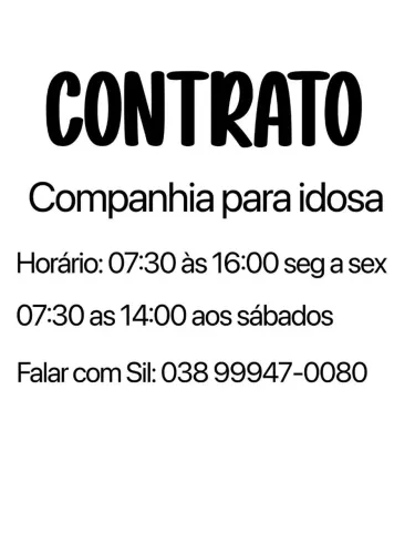 Contrato compahia para idosa