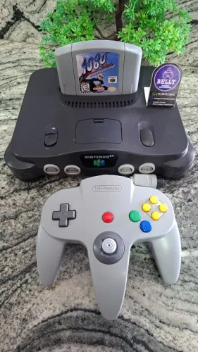 NINTENDO 64 DESTRAVADO + CONTROLE ORIGINAL + 1080° SNOWBOARDING ORIGINAL