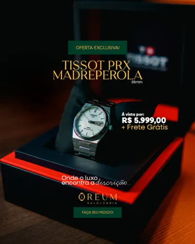 Tissot PRX 35mm Madreperola Novo Zerado na Caixa