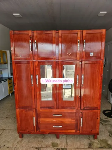 GUARDA ROUPA DE MADEIRA PINHO USADO