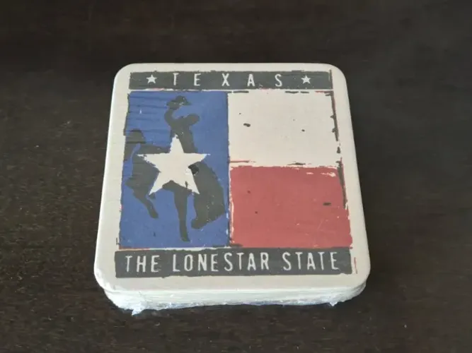 Conjunto 10 Porta Copos. Souvenir Austin, Texas. Vintage
