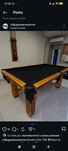 Mesa de Sinuca Modelo Slim