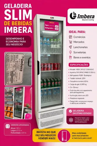 GELADEIRA SLIM IMBERA BRANCA
