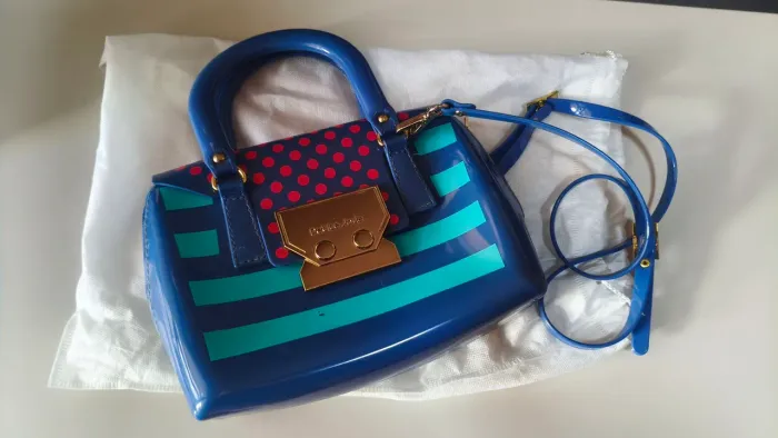 Petit Jolie Bolsa tiracolo Azul Turqueza com Bolinhas - PJ1617
