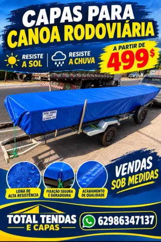 Capa para canoa sob medidas