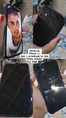 iPhone 11, 77% saúde de bateria, nunca aberto, todo original. 