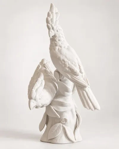 Escultura Vista Alegre - Par de Pássaros em Porcelana Portuguesa