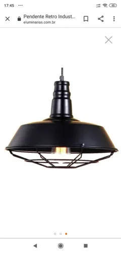 Pendente Industrial - Classic Retro Black