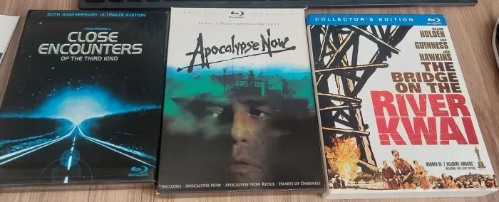Blu rays - Contatos Imediatos, Ponte do Rio Kwai, Apocalipse Now Full Disclousure - Raros
