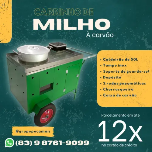 Carrinho de Milho à Carvão