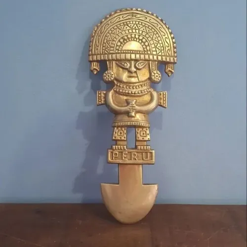 Estatueta peruana Azteca bronze