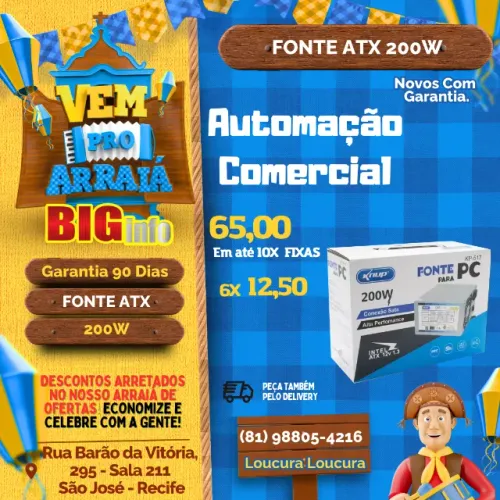 Fonte ATX 200w Knupx 