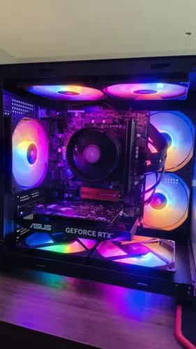 PC Ryzen 5 4500, 16Gb DDR4, RTX 3050, SSD 256Gb NVME, Fonte 550W Computador