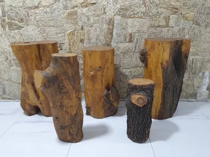 Base Rústica Raiz para Mesa e Decoração