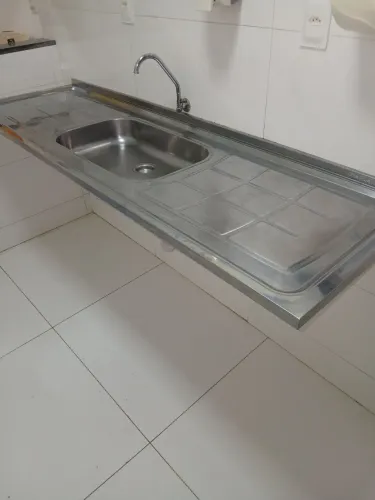 Pia inox plus alto brilho 180x56 cm GHELPLUS USADA