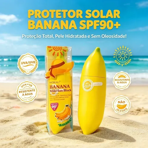 Protetor Solar Banana FPS 90 Facial e Corporal - Mild Sun Block /Novo e Lacrado