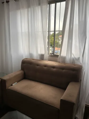 Conjunto de Sofás 4 e 2 Lugares - Marrom Claro