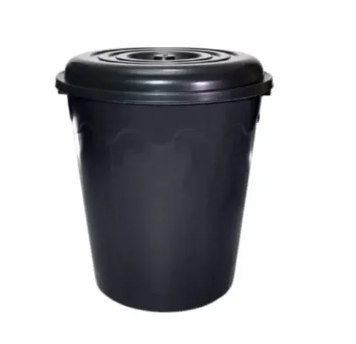 Balde plástico com tampa 110 litros 