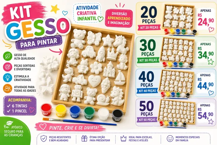 Kit de Gesso infantil pintura 