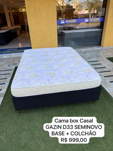 Cama Box Casal GAZIN D33 SEMINOVO - ENTREGO
