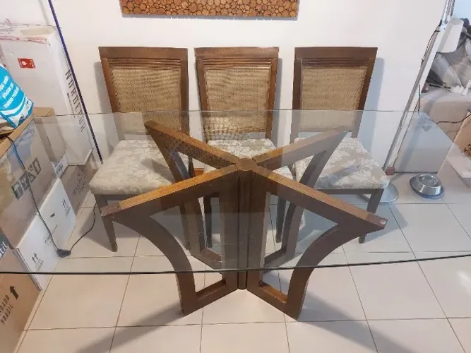 Mesa de jantar retangular