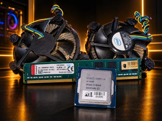Kit Upgrade Intel Core i3-6100 + cooler + Memória ram 4gb