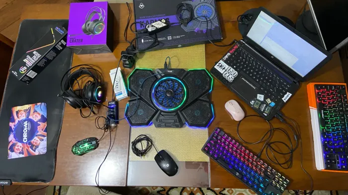 Notebook HP i5 16gb RAM 500ssd + acessórios gamer